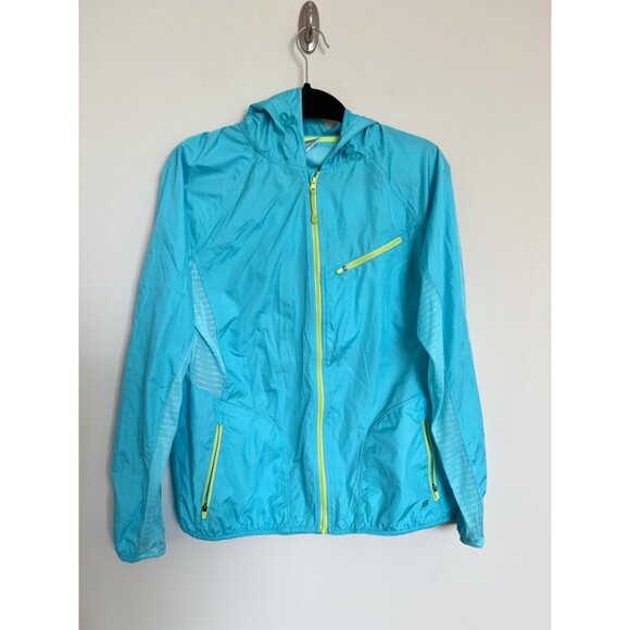 Layer 8 Jackets & Blazers - Layer 8 Light Blue w/Lime Green Lining Hooded Windbreaker - Size Medium